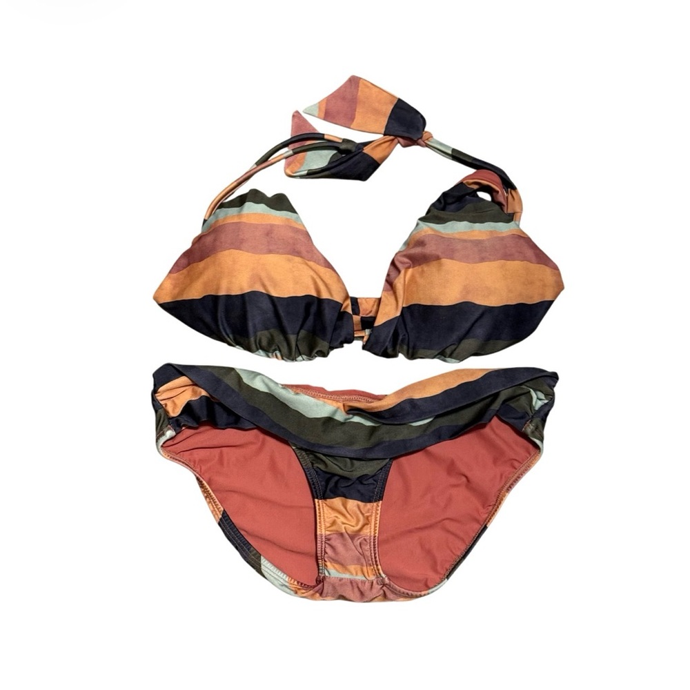VIX Paula Hermanny Striped Bikini Set Small